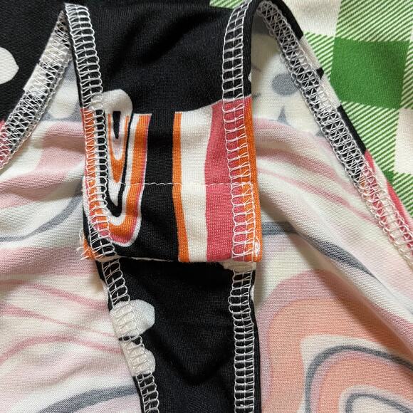 Rue 21 Short Sleeve Body Suit in Multi Color Abstract Print Size X-Small - Picture 4 of 9